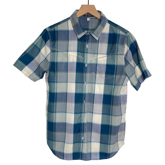 ibex Other - Ibex Plaid Shirt Mens Small 100% Wool Short Sleeve Button Front